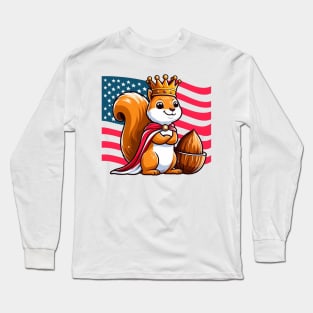 A Whimsical Tribute to American Culture in Cartoon Style Long Sleeve T-Shirt